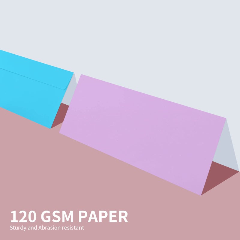 Granhoolm 100 Pack Colorful Envelopes #10 Envelopes Letter Size #10 Business Envelopes Envelope Self Seal for Business Office Checks Letter Mailing Invoices Invitation(4.13 x 9.49 in) - Image 3